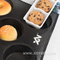 Non-stick perforated bakery round shape silicone molds